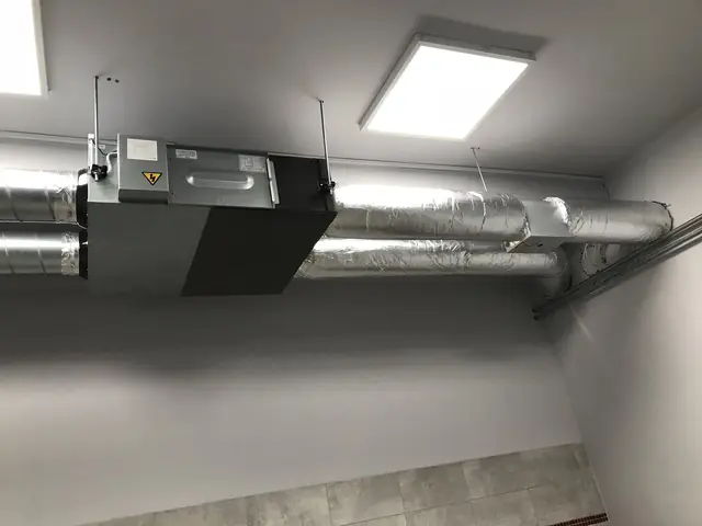 Ducted unit below the ceiling
