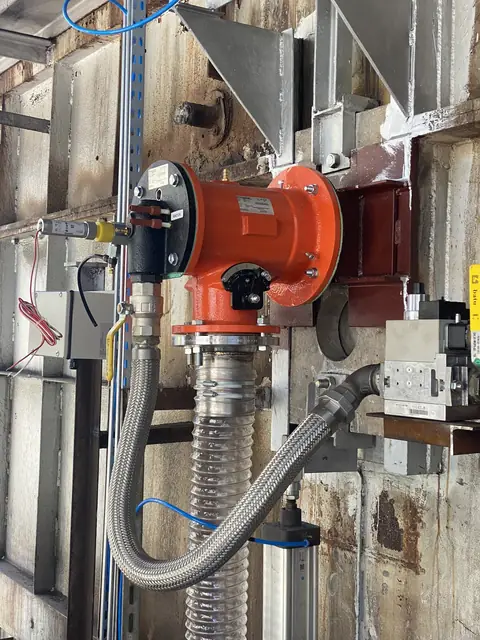 Burner with a gas train