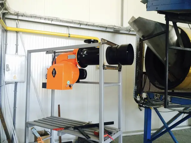 Burner on a mounting frame