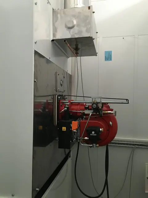 Burner after installation