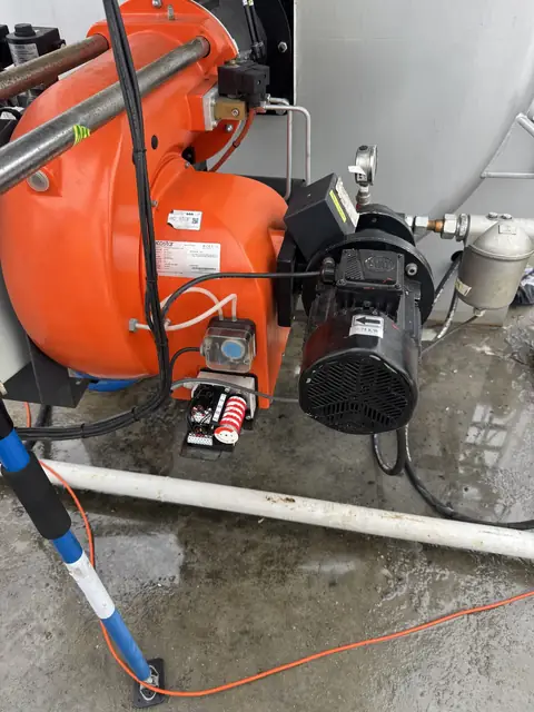 Burner after installation